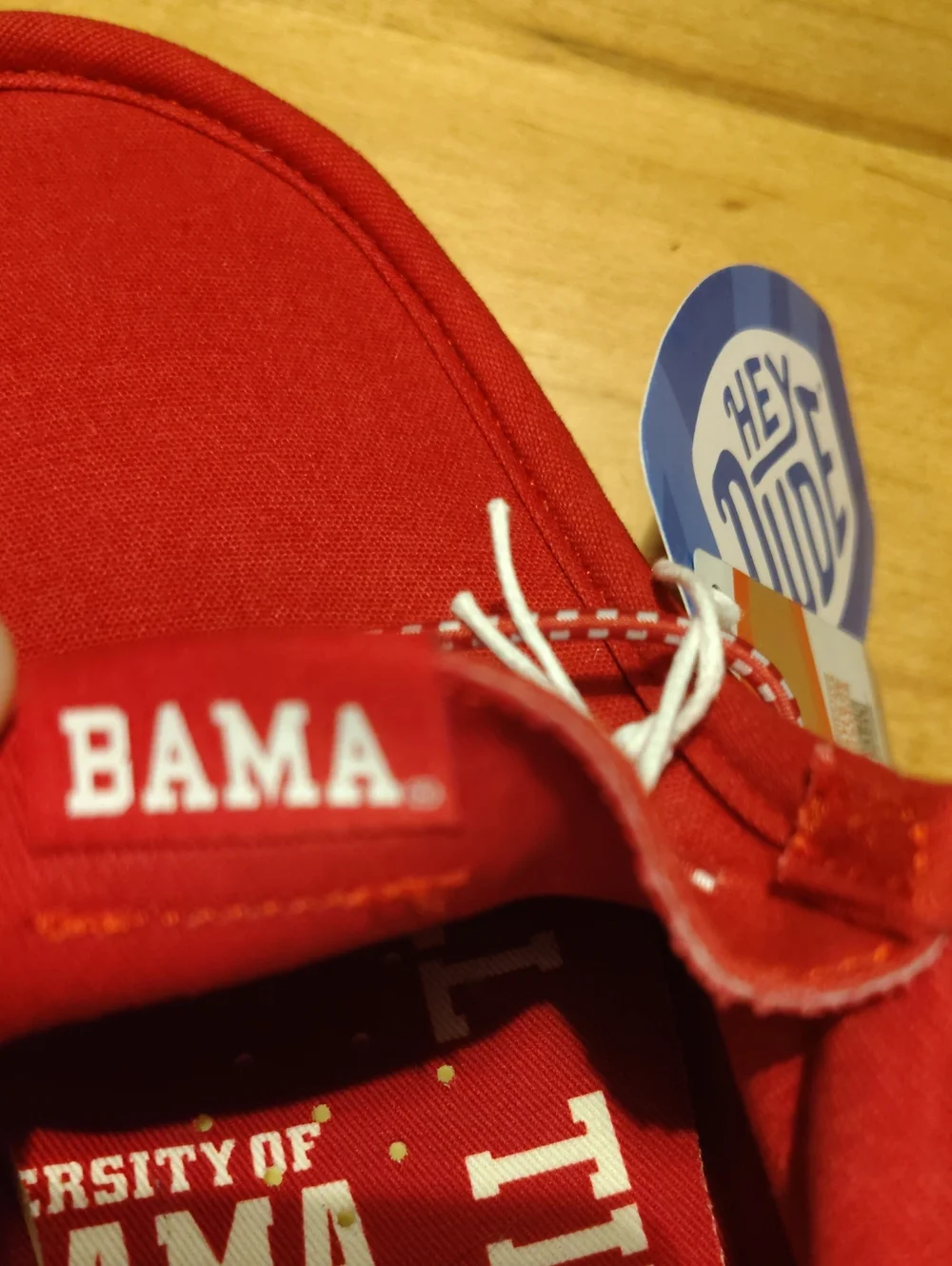 New Hey Dude Mens 9 Wally Funk Alabama Crimson Tide  College Slip On Shoes